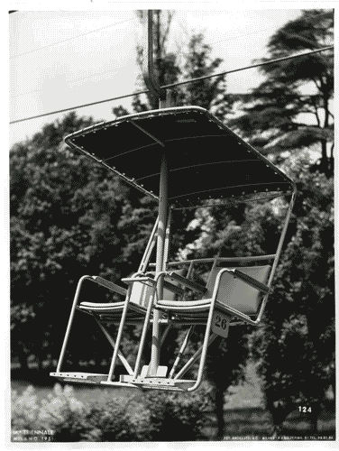 Image for IX Triennale - Mostra internazionale dell'architettura in movimento - Seggiovia del Parco Sempione - Seggiolino biposto
