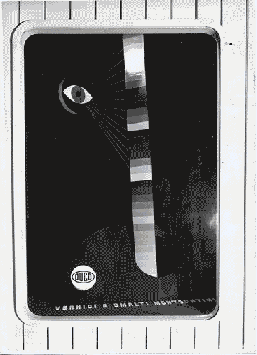 Image for VIII Triennale - Sosta pubblicitaria - Vetrina espositiva alla ditta DUCO, Vernici e Smalti Montecatini.