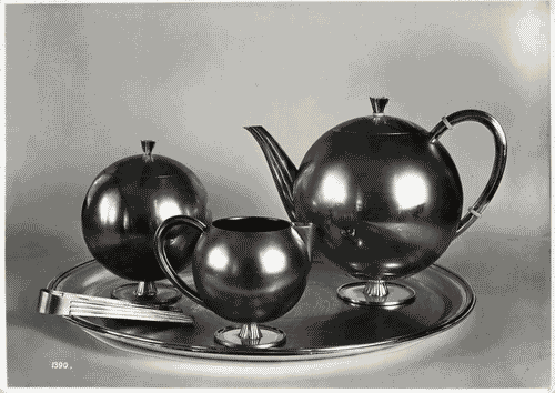 Image for V Triennale - Arti decorative e industriali - Sala dell'E.N.A.P.I. - Argenteria - Servizio da tè in argento