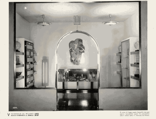 Image for V Triennale - Arti decorative e industriali - La Strada-Mostra d'ambienti moderni - Saletta d'esposizione di Fontana Arte