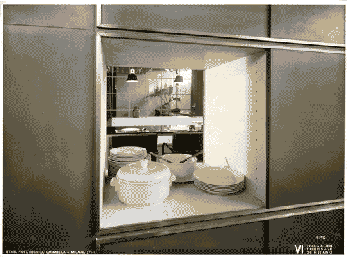 Image for VI Triennale - Padiglione nel parco Sempione. Mostra dell'abitazione - Alloggio n. 2: tipo di alloggio per quattro persone - Passavivande della cucina