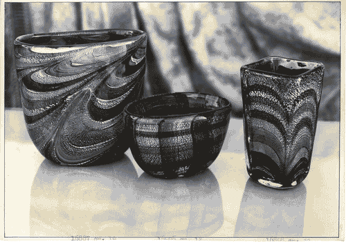 Image for VII Triennale - Mostra dei metalli e dei vetri - Produzione Barovier Toso - Vasi in cristallo "oriente"