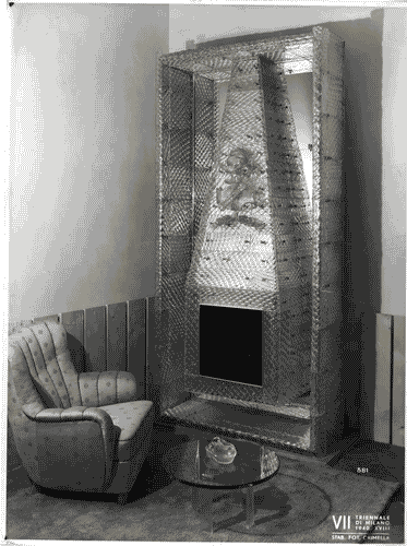 Image for VII Triennale - Mostra dei metalli e dei vetri - Produzione Seguso - Caminetto di vetro