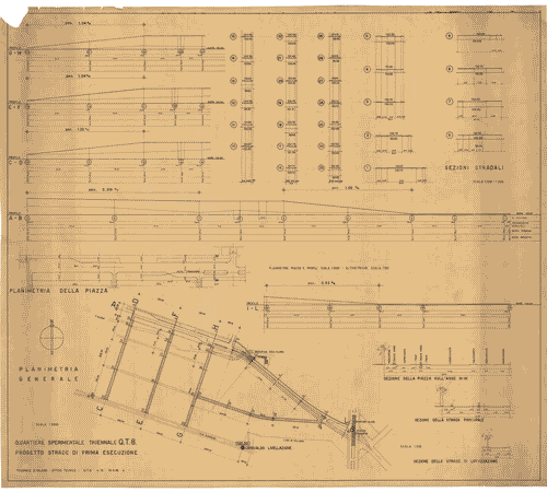 Image for Progetto strade di prima esecuzione. Piazza principale e sezioni stradali