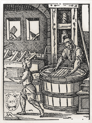 Image for Il luogo del lavoro - Prima della rivoluzione industriale - Il lavoro nella città medievale - Riproduzione dal libro "De omnibus illiberalibus artibus sive mechanicis artibus"