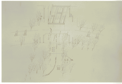 Image for XIX Triennale - Mostra introduttiva esterna - La Triennale nella città - "Una piazza per la Triennale" di Pietro Derossi - Planimetria assonometrica