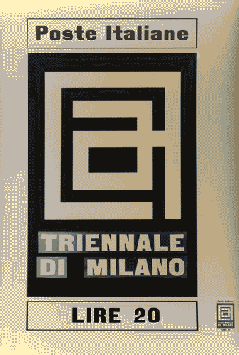 Image for Cartoncino con 2 bozzetti per francobollo celebrativo della IX Triennale