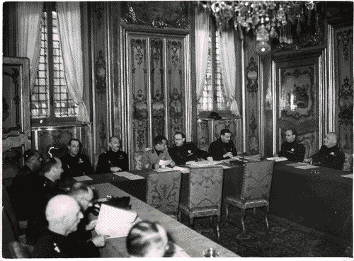 Image for VII Triennale - Seduta d'insediamento del Consiglio d'Amministrazione - Gian Giacomo Gallarati Scotti - Giuseppe Bottai - Giuseppe Bianchini - Carlo Alberto Felice - Marcello Piacentini - Antonio Maraini