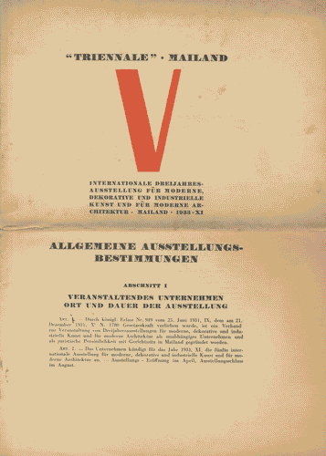 Image for Opuscolo con regolamento generale dell'esposizione, 7 pagine