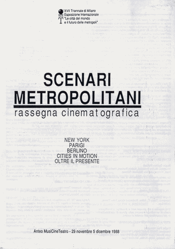 Image for Pieghevole di "Scenari metropolitani. Rassegna Ciematografica"