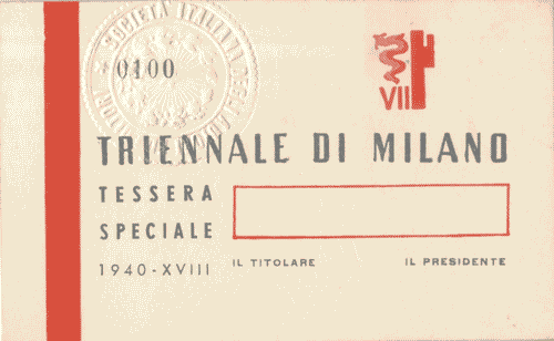 Image for Tessera speciale, con logo di Enrico Ciuti e timbro a secco