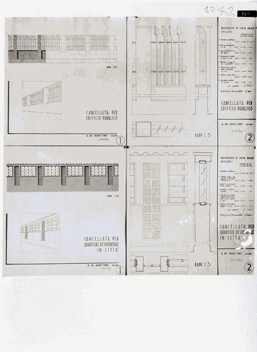 Image for VII Triennale - Mostra dell'architettura - Sezione 6°. L'autarchia nella costruzione - Progetto per il concorso per la sostituzione delle cancellate di ferro