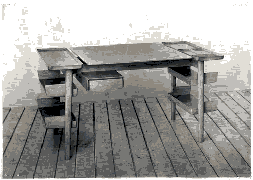 Image for X Triennale - Mostra del mobile singolo - Tavolo - scrittoio di legno - Giovanni Albricci