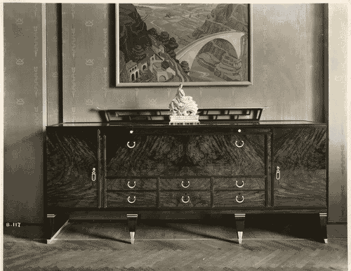 Image for IV Triennale - I Galleria dell'arredamento - Sala da pranzo di Paolo Buffa e Antonio Cassi Ramelli - Mobile contenitore