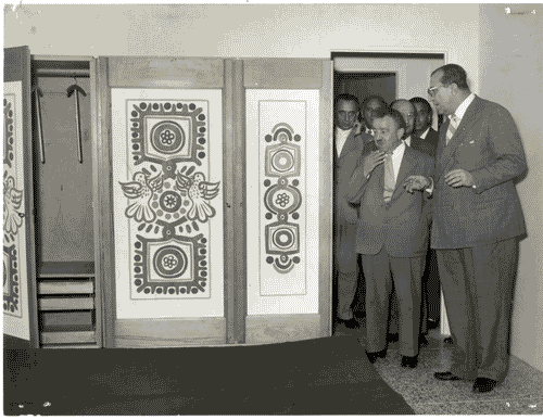 Image for X Triennale - Visita dell'on. Giuseppe Romita, Ministro dei Lavori Pubblici - Ivan Matteo Lombardo - Tommaso Ferraris