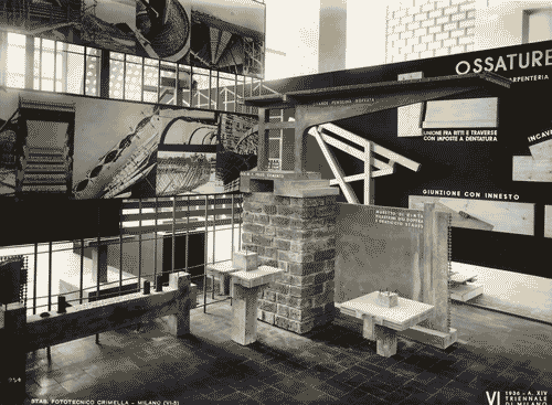 Image for VI Triennale - Padiglione nel parco Sempione. Sistemi costruttivi e materiali edilizi - Sezione delle ossature portanti