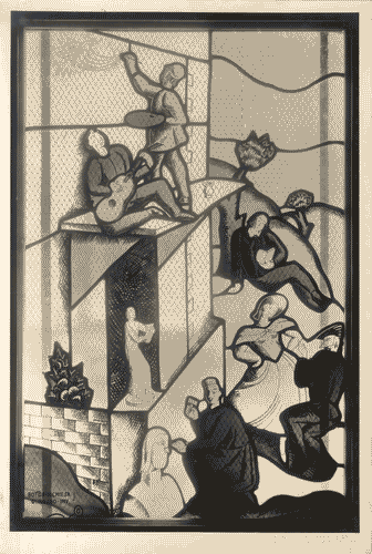 Image for III Biennale - Domus Nova - Vetrata di Pietro Chiesa jr. su cartone di Giulio Rosso