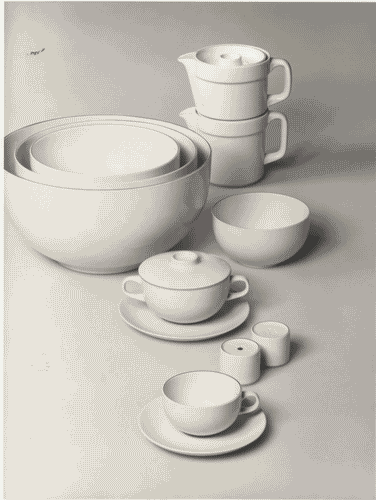 Image for XVIII Triennale - Partecipazioni internazionali - Danimarca. Design danese: ricchezza e semplicità - Stoviglie Bluline di Grethe Meyer