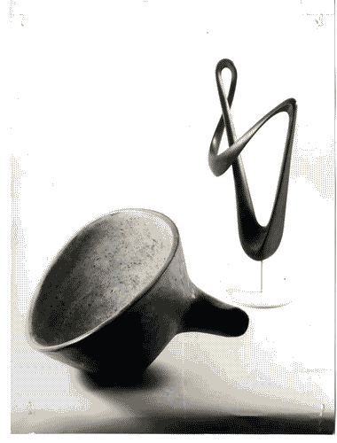 Image for XI Triennale - Sezione della Francia - Scodella e scultura in legno "chiave di sol" - Charles Zublena