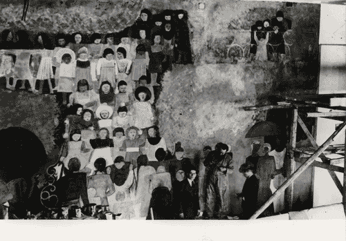 Image for V Triennale - Lavori di allestimento - Salone delle Cerimonie - Pittura murale "le madri, le contadine, le lavoratrici" di Massimo Campigli