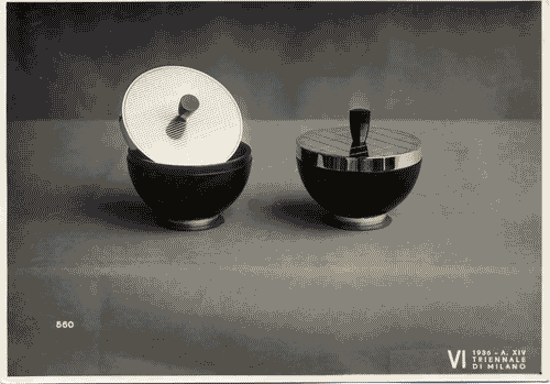 Image for VI Triennale - Sezione dell'E.N.A.P.I. - Argenterie - Scatole portacipria in ebano e argento