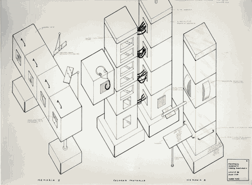 Image for XVI Triennale - Terzo ciclo - La sistemazione del design - L'interno dopo la forma dell'utile (concorso) - Disegno di Matteo Thun