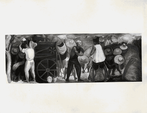 Image for VII Triennale - Palazzo dell'Arte - Scalone e vestibolo superiore - Tempera "Inno alla civiltà fascista" di Filiberto Sbardella