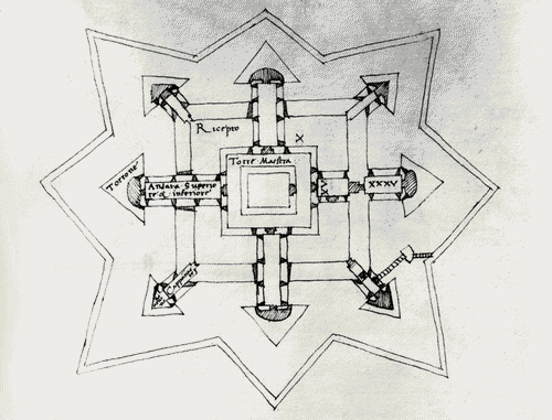 Image for IX Triennale - Studi sulle proporzioni - Riproduzione di una pagina appartenente al manoscritto cartaceo "Trattato di architettura" del Filarete