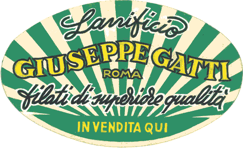 Image for Bozzetto per vetrofania "Lanificio Giuseppe Gatti Roma. Filati di qualità superiore. In vendita qui"