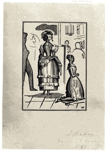 Image for III Biennale - Sezione dell'U.R.S.S. - Sala del bianco e nero - Illustrazione di Vladimir Farovsky