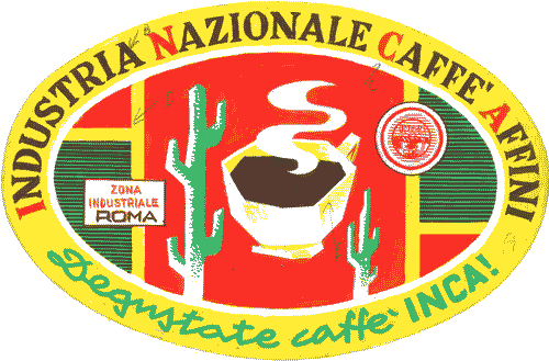 Image for Bozzetto per vetrofania "Industria Nazionale Caffè e Affini. Degustate caffè INCA!"