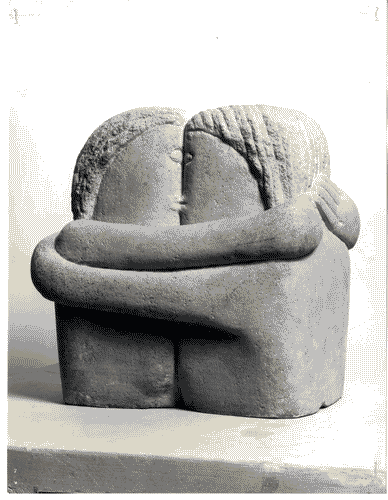 Image for XI Triennale - Sezione della Romania - Scultura "il bacio" - Constantin Brancusi