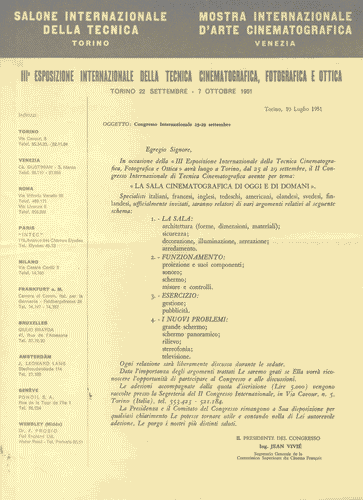 Image for Volantino della III Esposizione Internazionale della Tecnica Cinematografica, Fotografica e Ottica