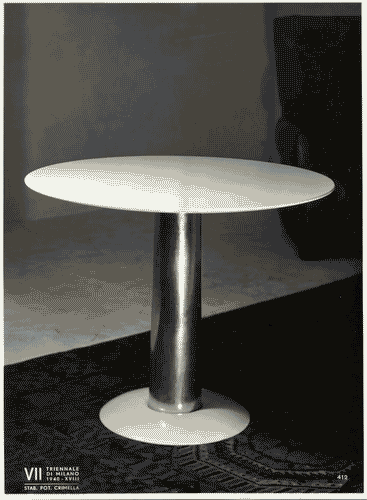 Image for VII Triennale - Galleria dell'arredamento - Seconda parte - Sala di esposizione - Tavolo in marmo e ottone