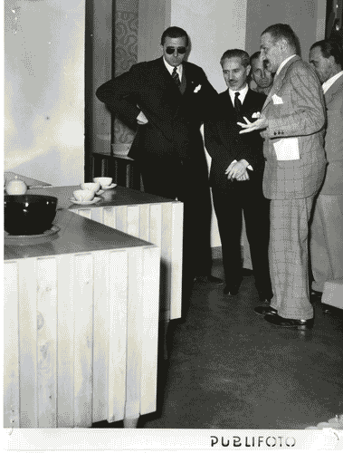 Image for X Triennale - Visita del Ministro delle finanze, on. Roberto Tremelloni -Ugo Zanchetta - Tommaso Ferraris