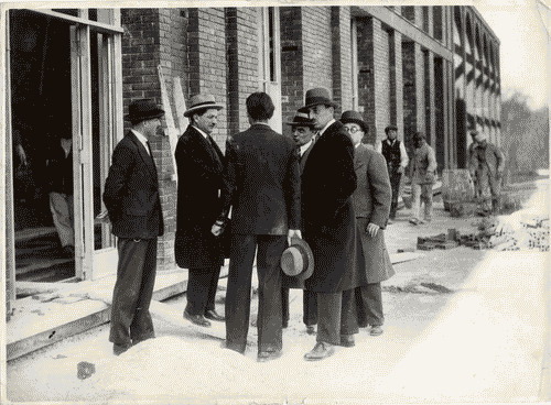 Image for Sopralluogo ai lavori di costruzione del Palazzo dell'Arte - Giulio Barella - Marcello Visconti di Modrone