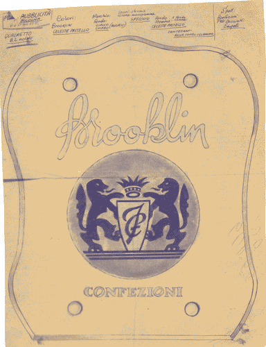 Image for Bozzetto per insegna pubblicitaria "Brooklin confezioni"