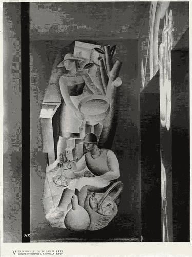 Image for V Triennale - Mostra dell'abitazione - Casa appenninica di Melchiorre Bega, Alberto Legnani e Giorgio Ramponi - Affresco di Bruno Santi