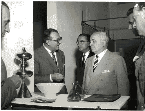 Image for X Triennale - Visita del Ministro del Lavoro e Previdenza on. Ezio Vigorelli - Ivan Matteo Lombardo - Tommaso Ferraris