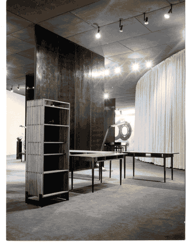 Image for XI Triennale - Sezione del Belgio - Tavole e scaffali in legno e metallo -Jules Wabbes