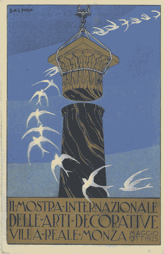 Image for Cartolina postale con disegno di Francesco Dal Pozzo e iscrizione "Off. Ist. Ital. D'Arti Grafiche Bergamo"