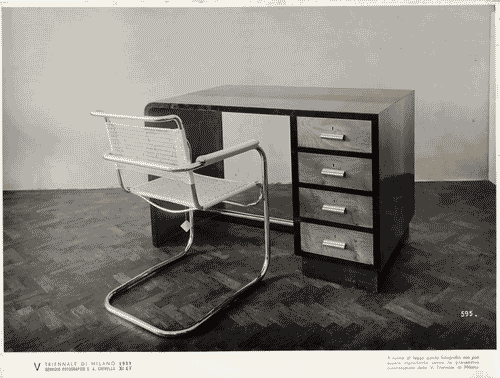 Image for V Triennale - Arti decorative e industriali - Sala dell'E.N.A.P.I. - Mobili e oggetti di legno - Scrivania e sedia