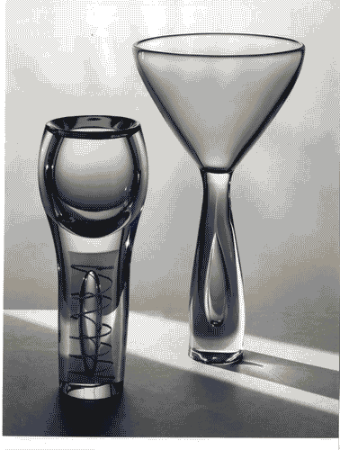 Image for XI Triennale - Sezione della Cecoslovacchia - Calici in cristallo soffiato e lavorato a mano