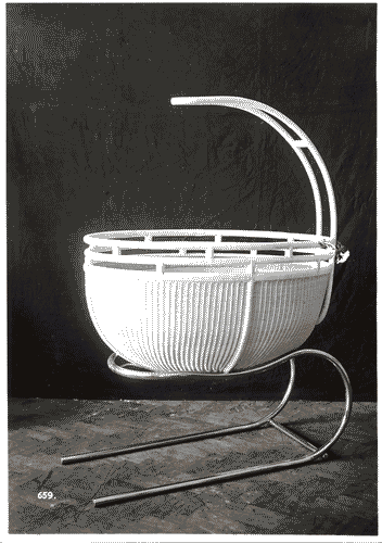 Image for V Triennale - Arti decorative e industriali - Sala dell'E.N.A.P.I. - Mobili di vimini-paglia-raphia - Culla in vimini