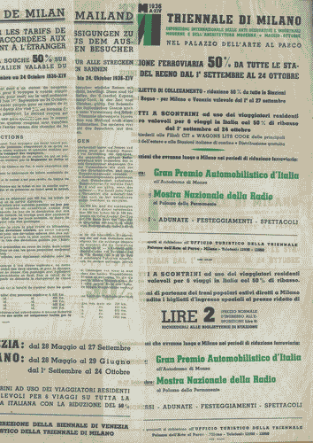 Image for Volantino in velina per le riduzioni ferroviarie, in diverse versioni cromatiche, fissato su un foglio di supporto