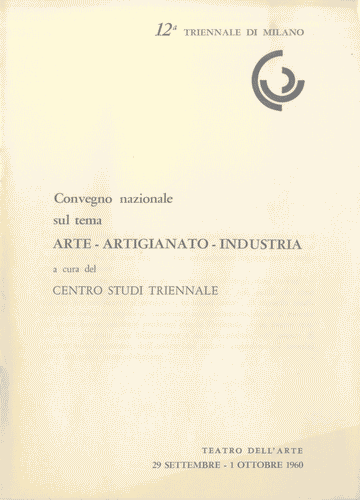 Image for Opuscolo di 7 pagine del "Convegno nazionale sul tema Arte Artigianato Industria"