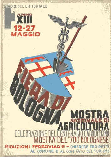 Image for Bozzetto per manifesto "Fiera di Bologna. Mostra nazionale di agricoltura. Celebrazione del centenario Carducciano. Mostra del '700 Bolognese"