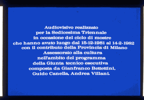 Image for XVI Triennale - Terzo ciclo - Lo spazio audiovisivo - Lo spazio scenografico della televisione italiana - Fotogramma di video