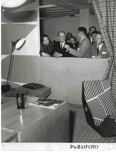 Image for X Triennale - Visita del Ministro dell'industria e del commercio on. Bruno Villabruna - Fernanda Wittgens - Ugo Zanchetta