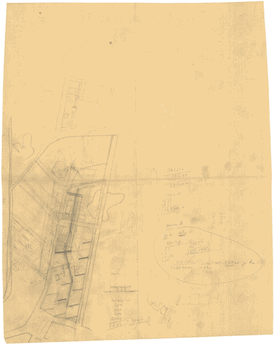 Image for Studio planimetrico del quartiere con appunti con calcoli dell'autore